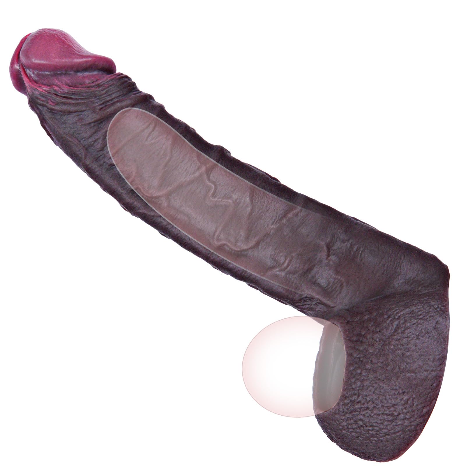 Realistic Penis Enlarger for Men, Reusable 7.5-Inch Silicone Penis Sleeve with Thickened Cock Ring Extender, Delay Ejaculation, Enhance Erection Dildo, Male Couples Adult Toy Umania