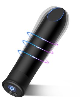Bullet Vibrator with Angled Tip for Precision Clitoral Stimulation, Discreet Rechargeable Lipstick Vibe with 10 Vibration Modes Waterproof Finger Vibrator Nipple G-spot Stimulator Sex Toys for Women