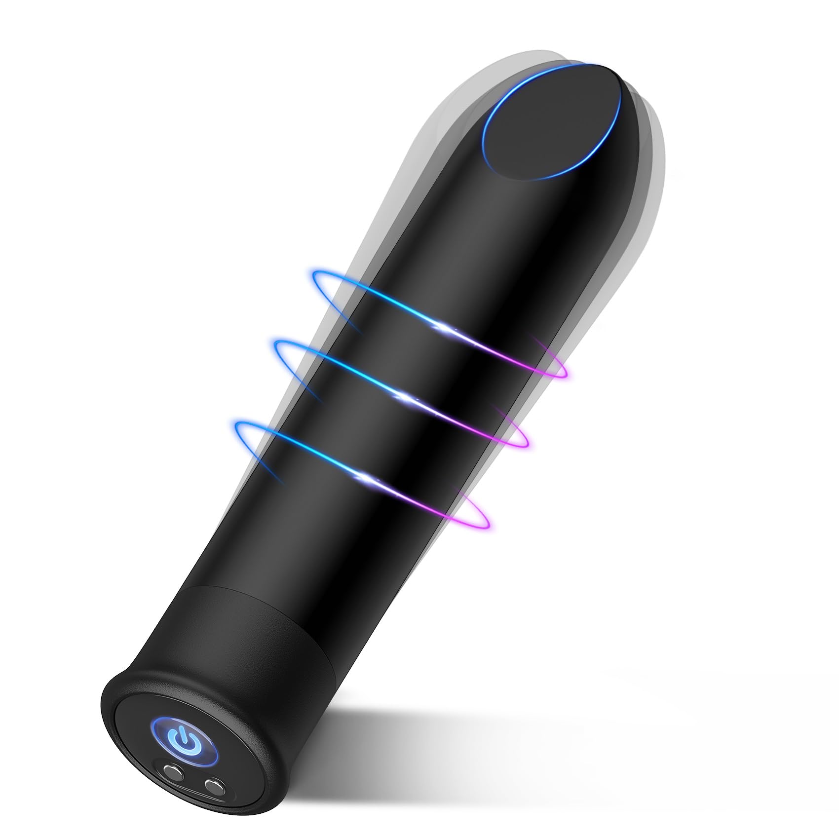 Bullet Vibrator with Angled Tip for Precision Clitoral Stimulation, Discreet Rechargeable Lipstick Vibe with 10 Vibration Modes Waterproof Finger Vibrator Nipple G-spot Stimulator Sex Toys for Women