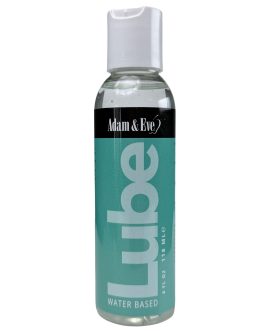 Adam & Eve Water Based Lube, Personal Lubricant, Long Lasting Non Sticky Non Staining Lube for Men, Gifts for Women and Couples, Lubricants for Privacy and Toys, Easy Clean Up, 4 oz (Unflavored)
