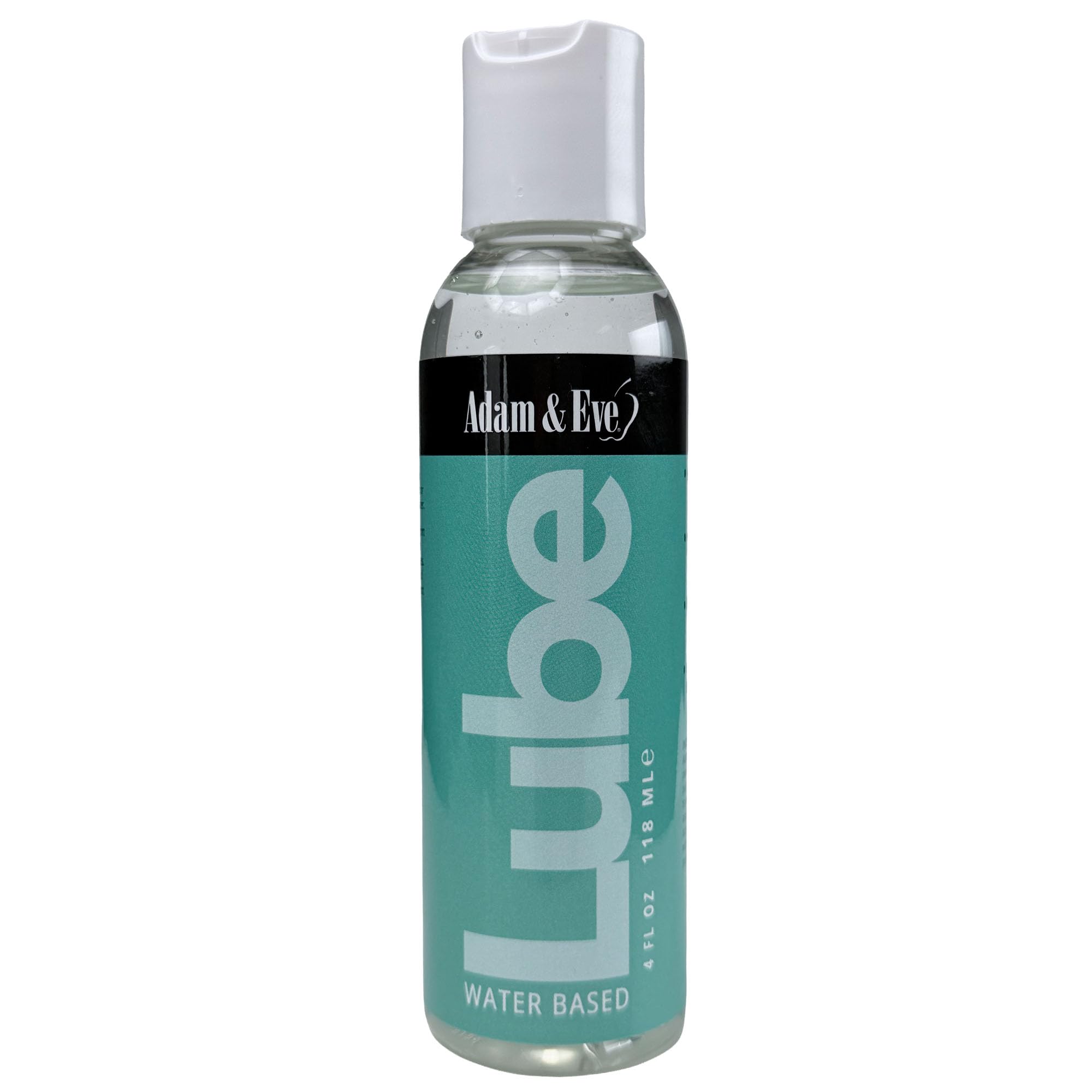 Adam & Eve Water Based Lube, Personal Lubricant, Long Lasting Non Sticky Non Staining Lube for Men, Gifts for Women and Couples, Lubricants for Privacy and Toys, Easy Clean Up, 4 oz (Unflavored)