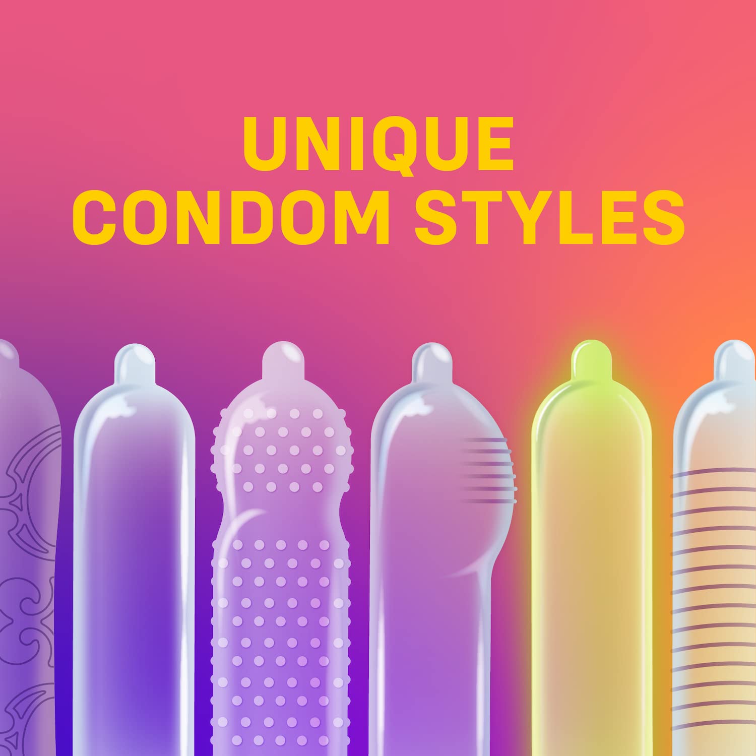 ONE® Condoms Mixed Pleasures | Variety Latex Condom Pack 100 Pack