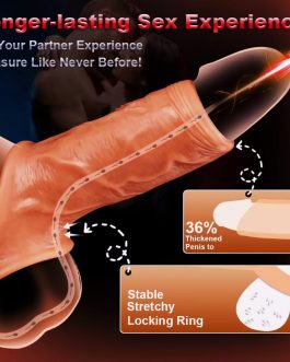 Realistic Cock Sleeve Penis Enlargers for Men Opened Penis Sleeve Delay Ejaculation Pennis Extender Stronger Erection Enhancement for Male Sex Toys Penis Stretcher Dick Enlarger Girth Enhancer