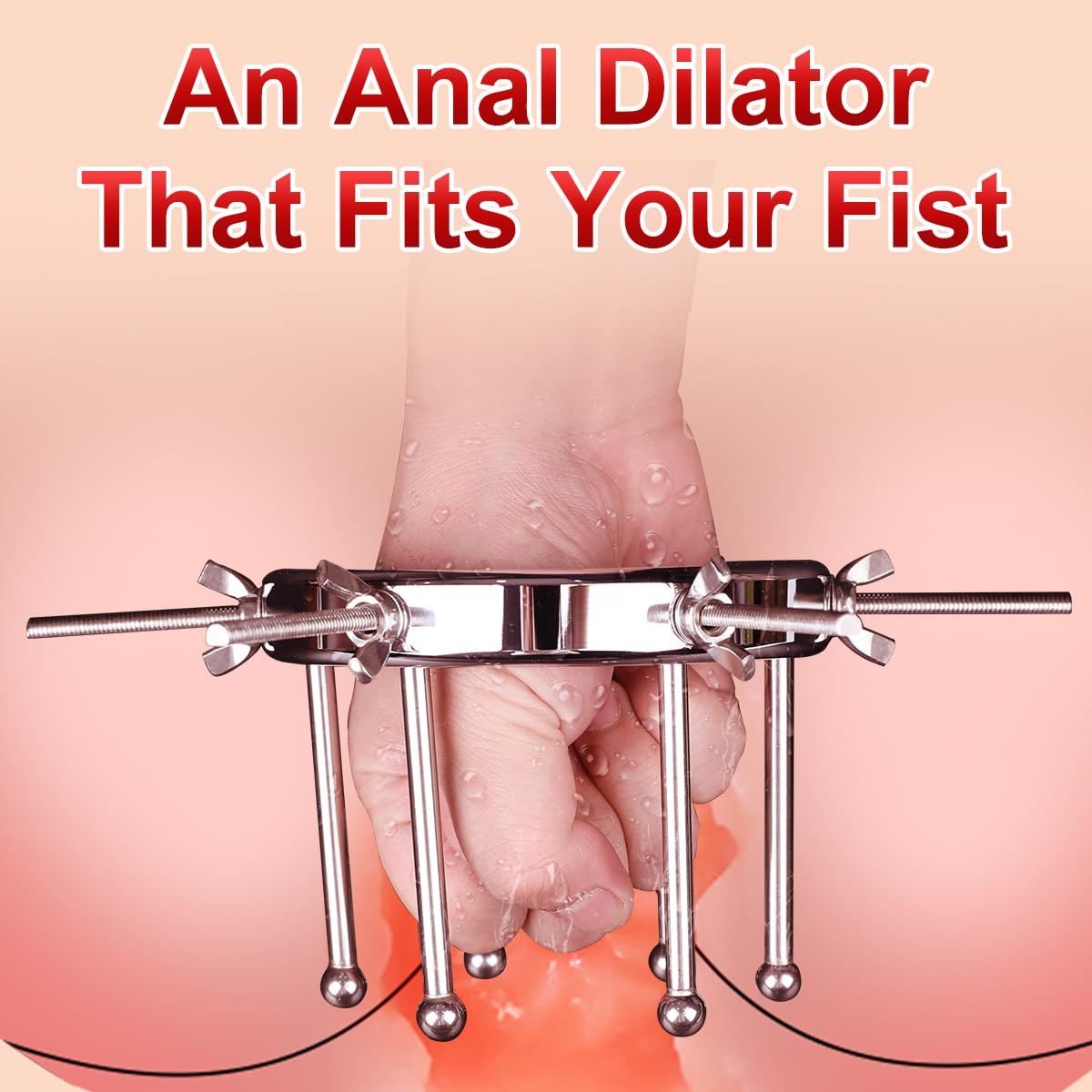Adjustable Anal Plug Expander Hollow Tunnel Butt Plug Vaginal Anal Stretcher Stainless Steel Anal Sex Toys for Men Women