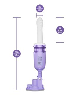 Blush Temptasia Violet Vixen 10.75″ Sex Machine Dildo ~ Thrusting Vibrator w/Suction Cup ~ 7 Thrust & 7 Vibration & Warming Modes ~ G-Spot Clitoral Vaginal Play ~ Luxury Sex Toys for Women Couples