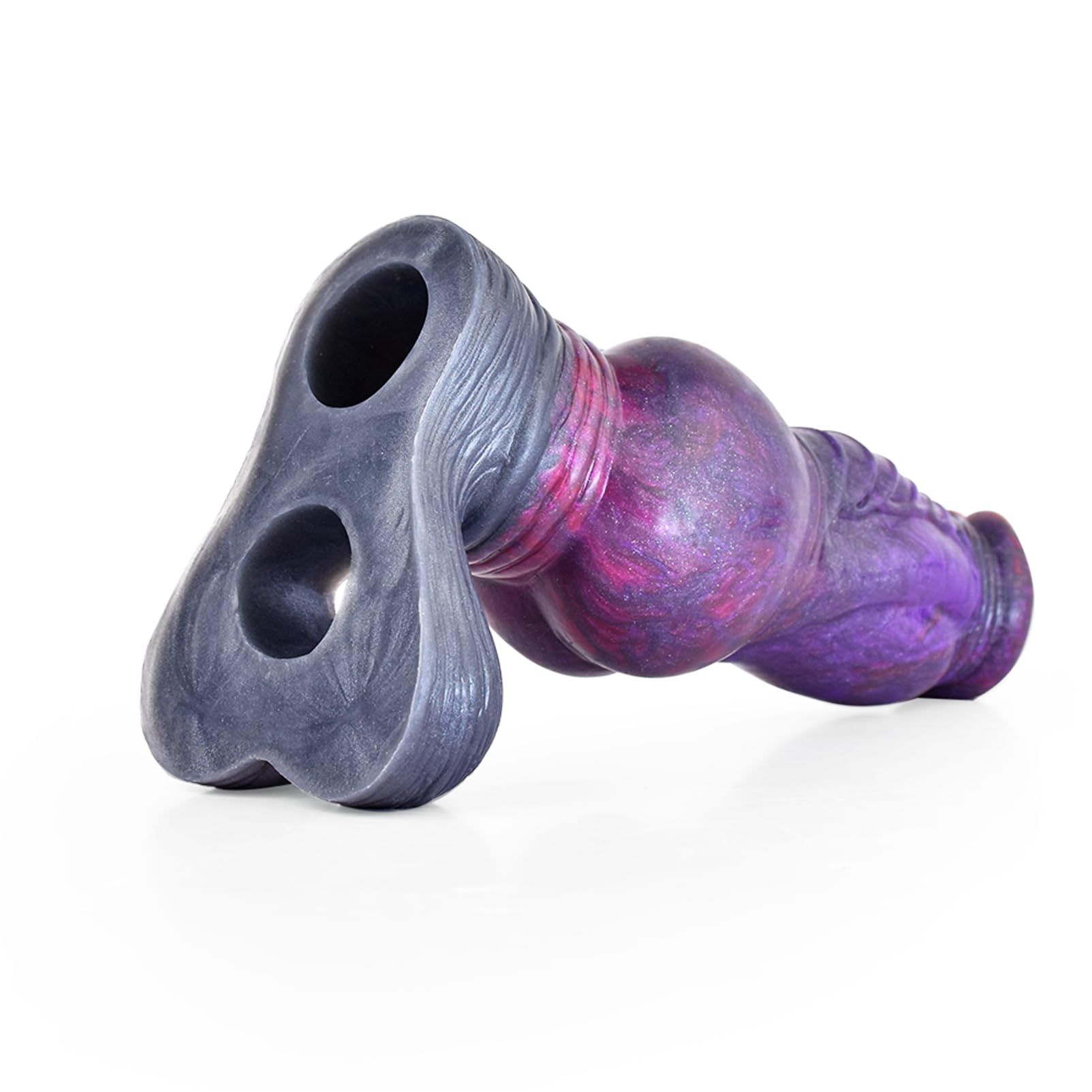 ZEEHUU Monster Penis Extender Sleeve with Cock Ring: Male Penis Sleeve Enlarger Silicone Penis Cover Adult Sex Toy, Knot Penis Sheath for Men (Purple)