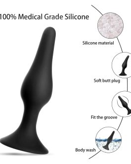 HISIONLEE Butt Plug Anal Plug 5PCS Sex Anal Toys Silicone Anal Training Kit