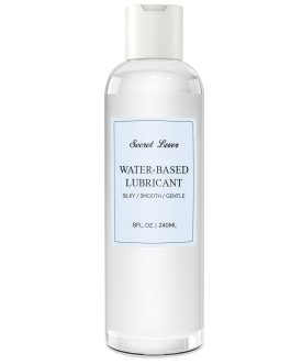 Secret Lover Water-Based Personal Lubricant, Ultra Silky Smooth Long-Lasting Lube for Women, Men, and Couples, Natural Ingredients Non-Staining, 8 Fl Oz