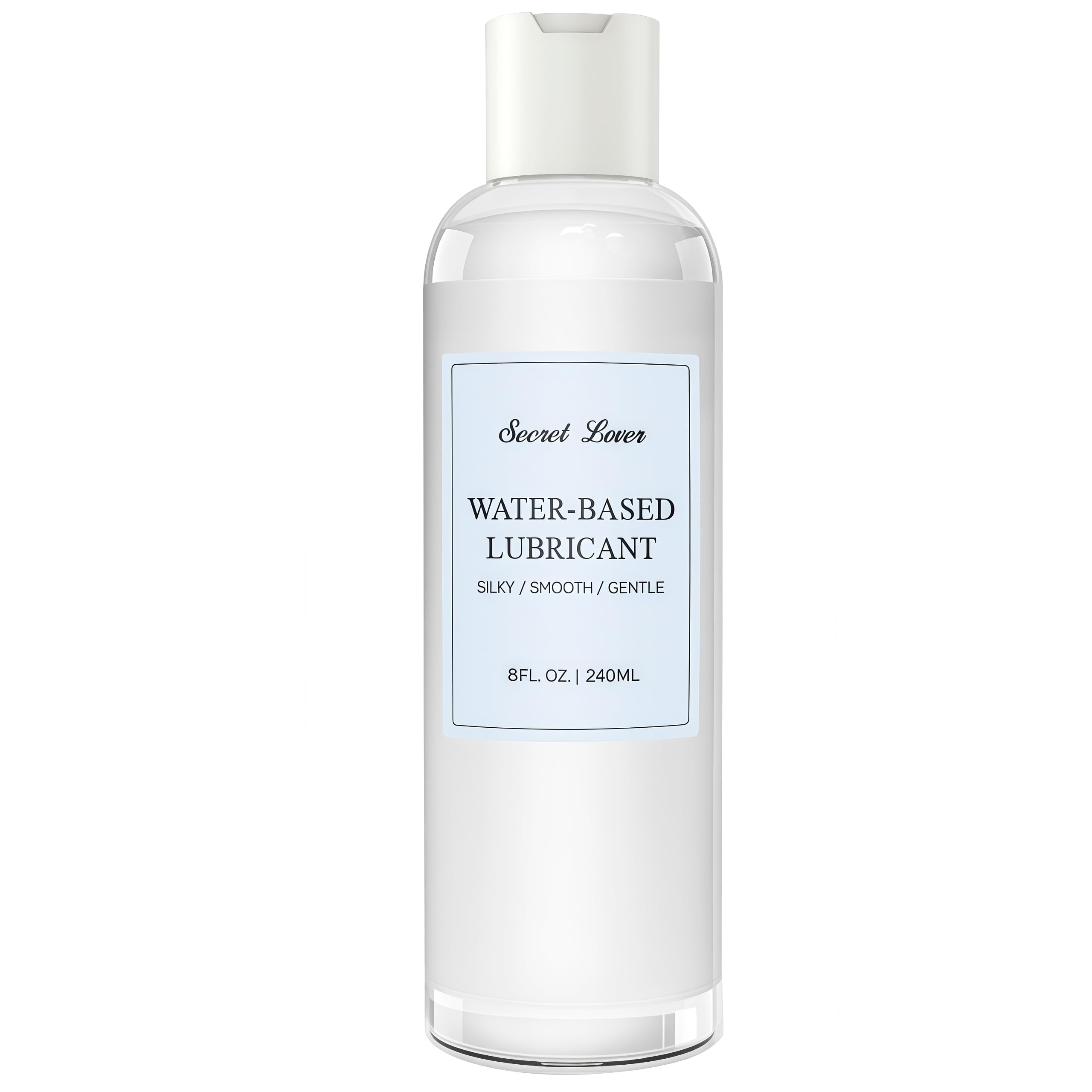 Secret Lover Water-Based Personal Lubricant, Ultra Silky Smooth Long-Lasting Lube for Women, Men, and Couples, Natural Ingredients Non-Staining, 8 Fl Oz