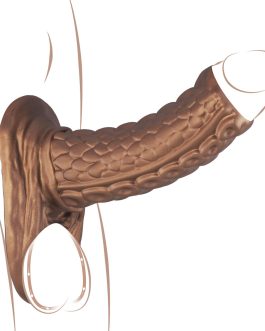 Reusable Penis Sleeve with Cock Ring Sex Toy, 5.3IN Silicone Octopus Cock Extension Penis Extender Ultra-Soft Penis Enlarger for Men & Women, Couple(Medium)