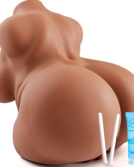 BBW Sex Doll with 3D Textured Vagina & Anal and Boobs, 9LB, Brown