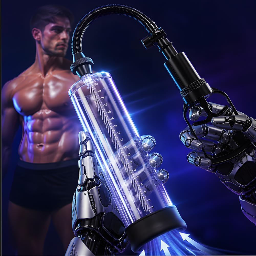 Penis Pump Pussy Pump 2 in 1 Adult Toy, Manual Vacuum Pennis Extender with Nipple & Clit Suckers, Mini Pocket Pussy& Cock Ring Kit, Male Masturbator, Couples Sex Toys - Pumps & Enlarger