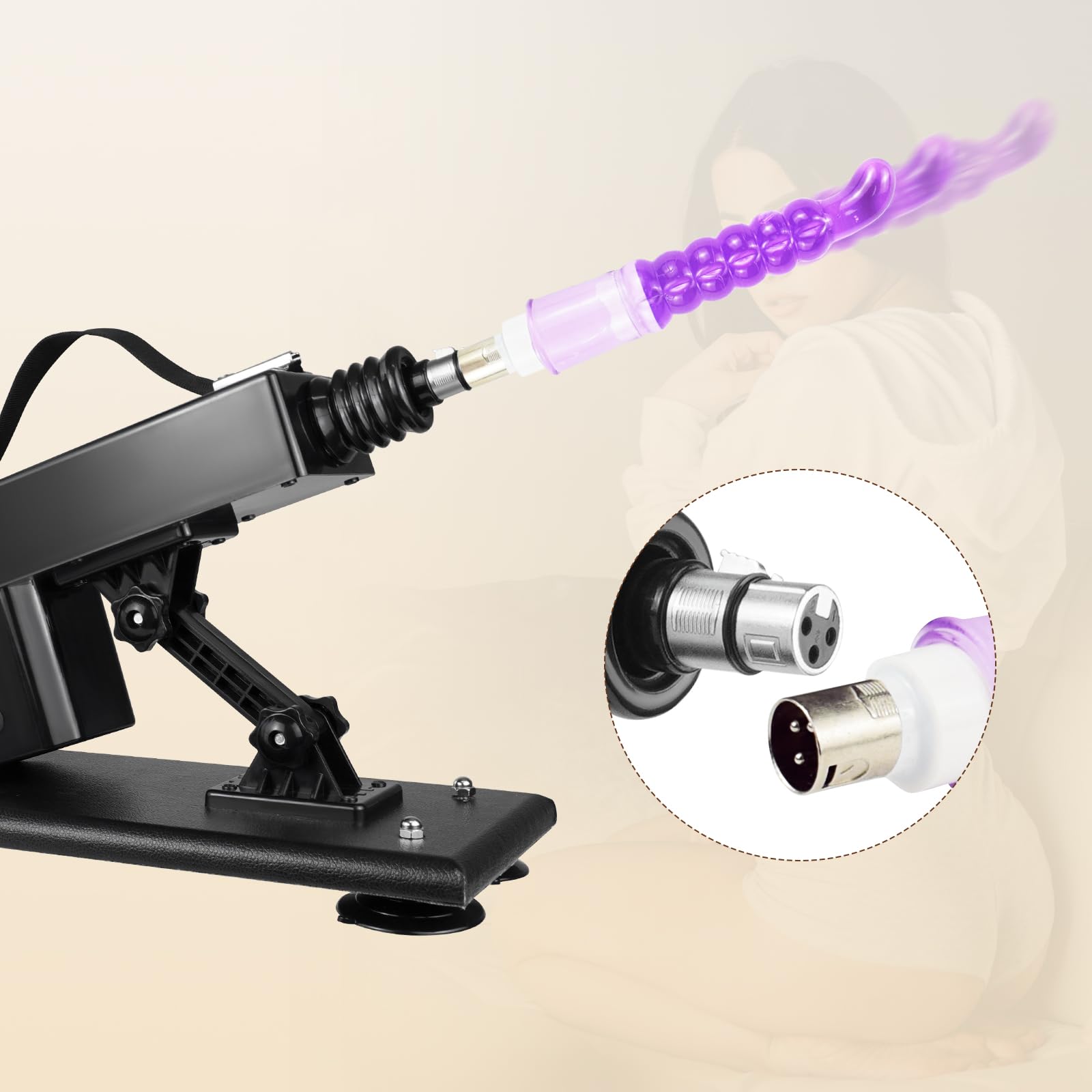 ANNGEOK Sex Machines Dildo Machine Thrusting Machine Automatic Sex Machine for Men and Women Sex Toys Machines Devices Automatic Dildo Thrusting Sex Machine with Sex Machine Attachments (Deep-Black)
