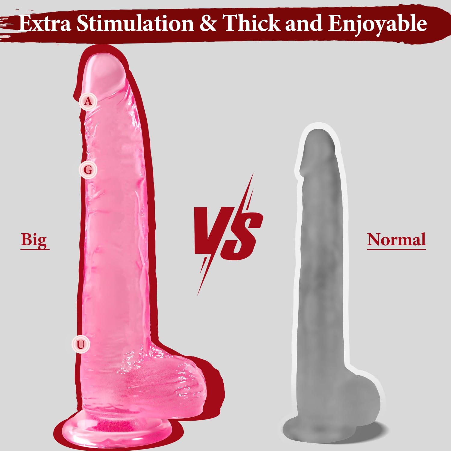 Big Dildo, 11.61 Inch Thick Dildos Lifelike Skin-Touching Feeling, Soft Pink Dildo with Strong Suction Cup, Big Size G-spot Penis Sex Toys for Advanced Women and Men Players