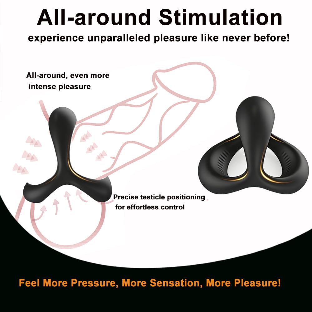7 PCS Penis Ring Set for Men Silicone Cock Rings & Penis Sleeve for Erection Enhancing Soft Stretchy Male Sex Toys, Adult Toys for Couples Pleasure (Black&Blue)