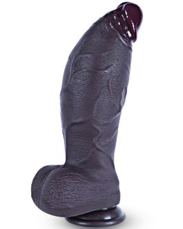 8.2″ Realistic Large Black Dildo, 2.8″ Thick Dual Density Silicone Dildo with Lifelike Texture,Suction Cup,Wide Big Adult Toy for G-Spot and Anal Prostate Stimulation,Suitable for Men and Women