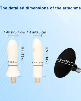 Amausen Sex Machine Thrusting Dildo Machine, 2 Pcs Small Size Smooth White Dildos, Sex Toys Suitable for Men, Women and Couples, Adult Toys with 3XLR Connector, Anal Toys
