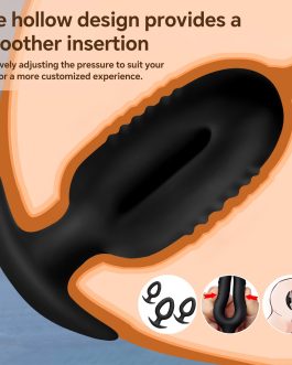 Butt Plug Set of 3 – Hollow Silicone Anal Plugs Kit for Beginner to Advanced Training, Soft Flexible Body-Safe Material, Tapered Design Anal Trainer and Anal Dilator for Progressive Anal Play