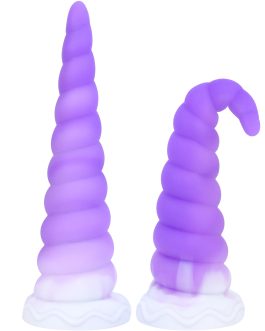 7.68in Silicone Anal Stretcher Spiral Butt Plug, Soft Trainer Dildo with Strong Suction Cup for Hands-Free Play, Adult Sex Toys Woman Men Sex Gifts for Beginners Couples, Anus Dilator Masturbator
