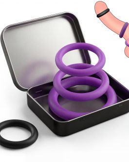 Sex Toys Penis Ring Silicone Cock Rings for Men, 4 Sizes Cockring Male Sexual Stimulation Device for Erection Enhancing Long Lasting, Stretchy Cock and Ball Ring Adult Sex Toys for Couples Pleasure