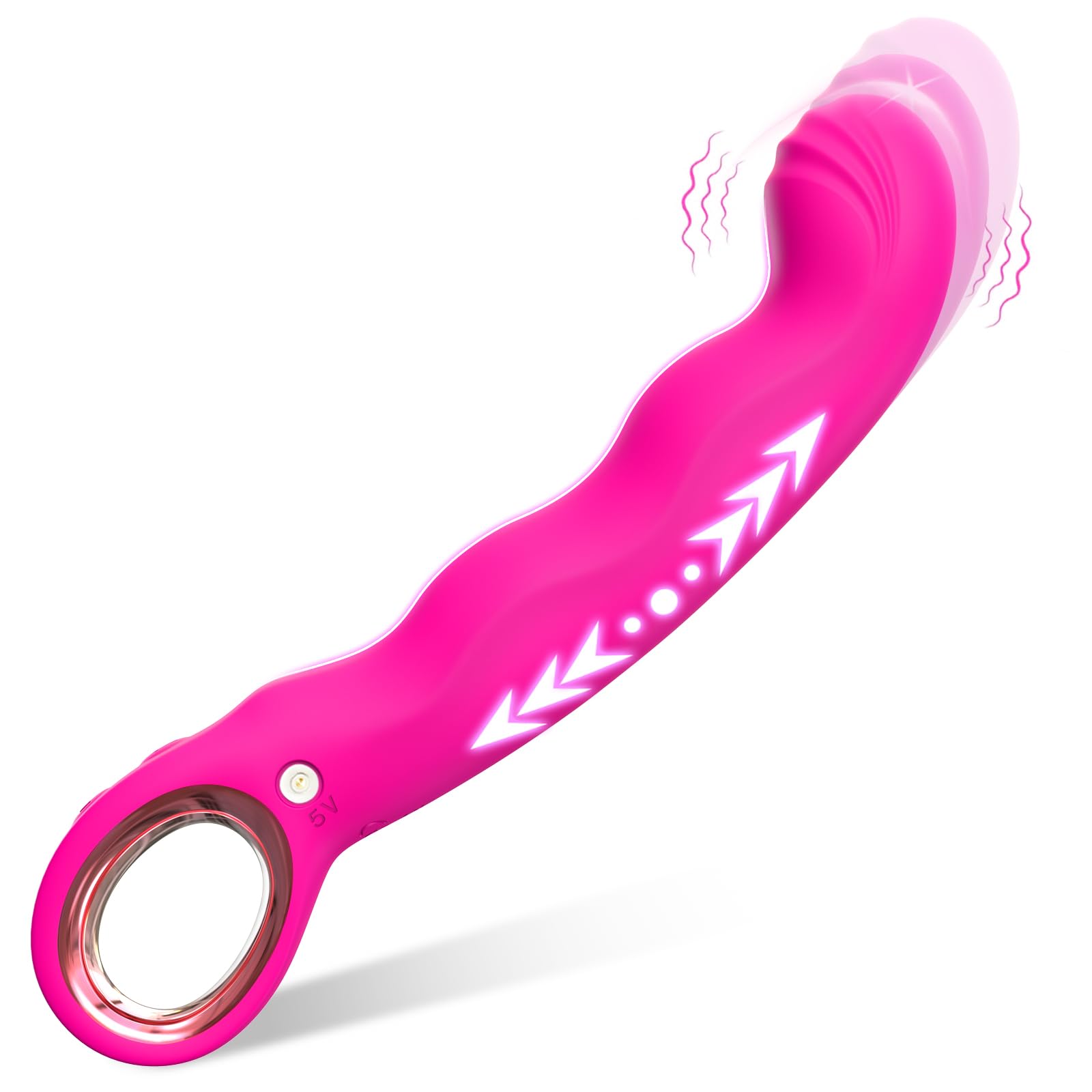 Powerful Thrusting Vibrator Sex Toys for Women, 8.3 Inch G Spot Vibrator with 7 Thrust and 7 Vibrate Modes, Soft Clitoral Stimulator Adult Sex Toys for Solo and Couples Sexual Pleasure (Rose)
