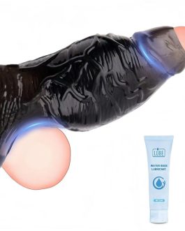 5.7″ Cock Sleeve Penis Extender Enlarger Male Sex Toy, Realistic Thicker Penis Sleeve Cock Ring Pennis Extender, Reusable Penis Ring Sheath Girth Enhancer Sleeve Adult Sex Toys for Men Couple Pleasure