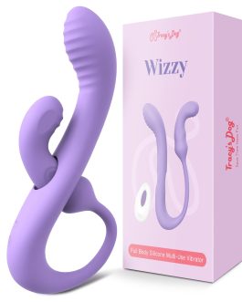 Tracy’s Dog Vibrator Sex Toys – Transformable Rabbit Vibrators for Women, Clitoral & Anal G-Spot Stimulation, Soft Double-Ended Dildos for Solo & Partner, Remote Adult Toy with 10 Vibrations, Wizzy