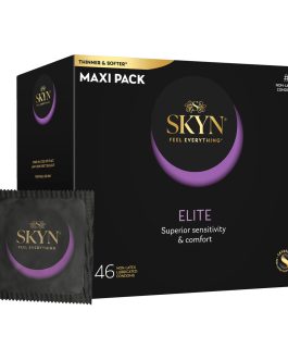 SKYN Elite Ultra Thin Lubricated Latex Free Condoms Value Pack, 46 Count