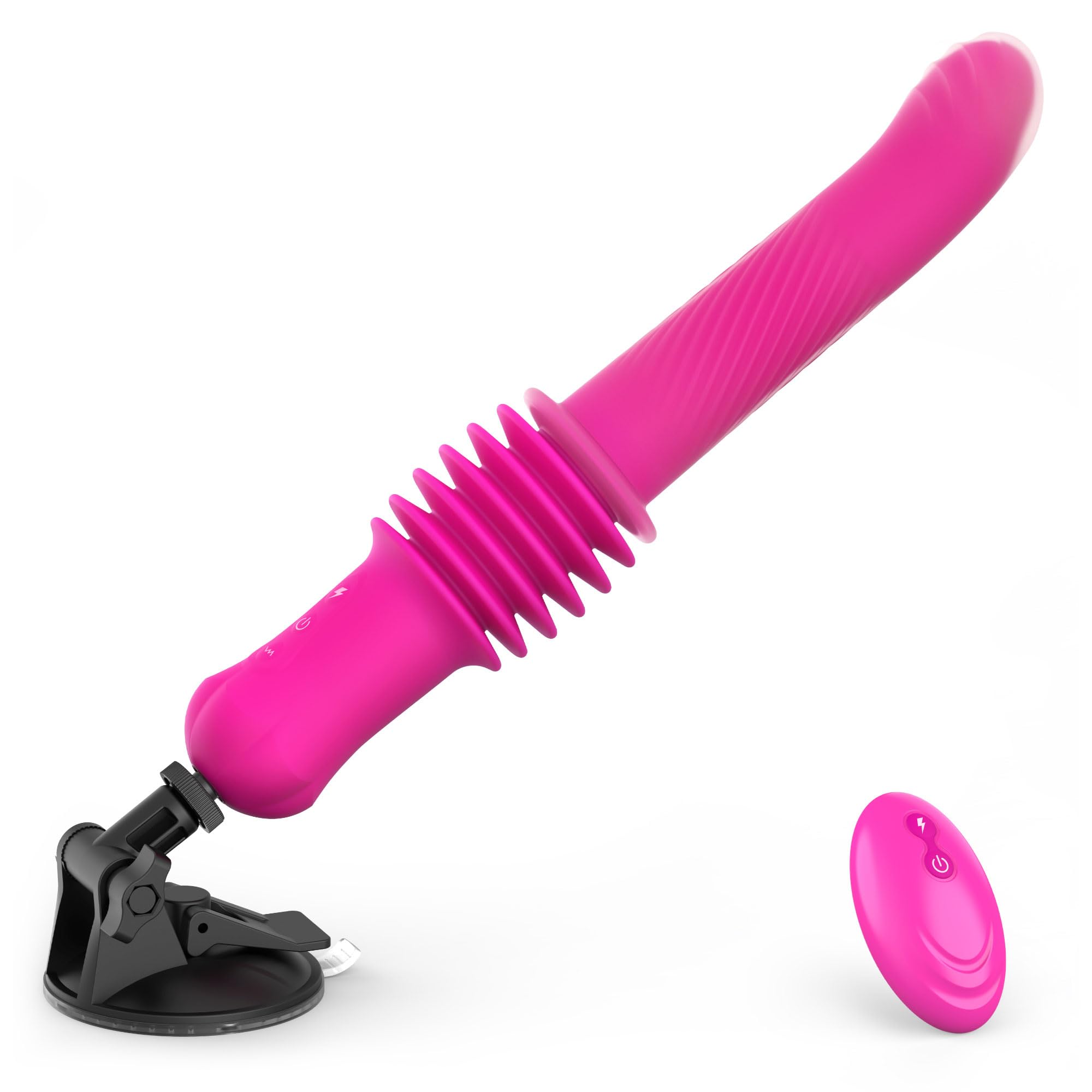 Tracy’s Dog Thrusting Dildo Sex Machine for Women, 2.36-Inch Deep Thrusts Vibrator Sex Toy with 3 Speeds & 10 Vibration Modes, Remote Control Adult Toy, Dual-Layer Silicone, Heating Function（Lento）