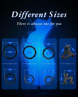 Sex Toys Penis Ring Silicone Cock Rings for Men, 8 Sizes Cockring Cock Sexual Stimulation Device Couples Sex Toys Stretchy Cock and Ball Ring Anillos para Pene