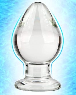 FST Large Anal Plug Crystal Mushroom Shape Butt Plug Glass Massage Bum Plug Sex Toys for Women Men Masturbation Transparent