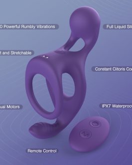 Tracy’s Dog Vibrating Cock Ring for Men – Couples Vibrator for Clitoral, Penis & Testicle Stimulation, Remote Control Adult Sex Toys for Partner Play, Waterproof Male Sex Toy with 10 Vibration Modes