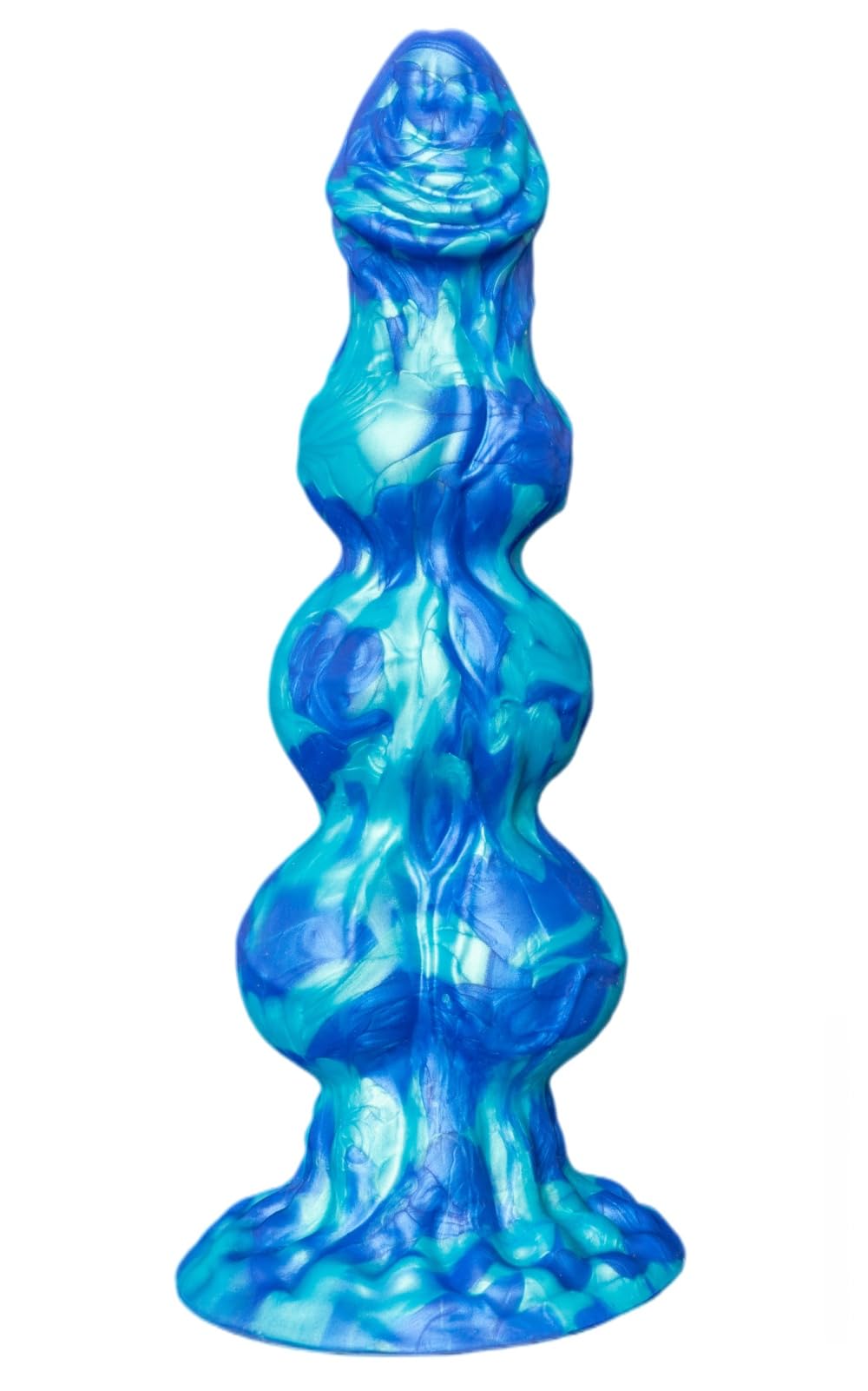 8" Small Monster Fantasy Knot Dildo - Anal Beads Butt Plug Trainer with Suction Cup for Hands-Free Play, Anal Stretcher Prostate Silicone Dildo with 3 Knots, Knotted Dog Sex Toys for Men Women Gay