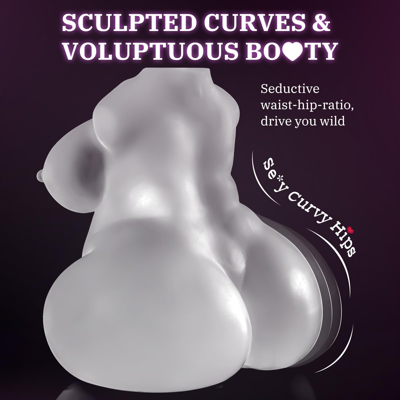 Male Sex Doll Male Masturbator, 2.2LB BBW Sex Doll Pocket Pussy Sex Toy for Men, Realistic Sex Dolls with Dual Textured Vagina Anal Channels, Clear Pocket Pussy Big Ass Adult Toys for Men Masturbation