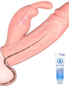 Penis Sleeve Mini Rabbit Vibrator Bullet for Men,Cock Ring Extender Remote Control Adult Sex Toys with 10 Vibrating Modes, Liquid Silicone Dildo Elastic Penis Ring to Enlarge Prolong for Couples