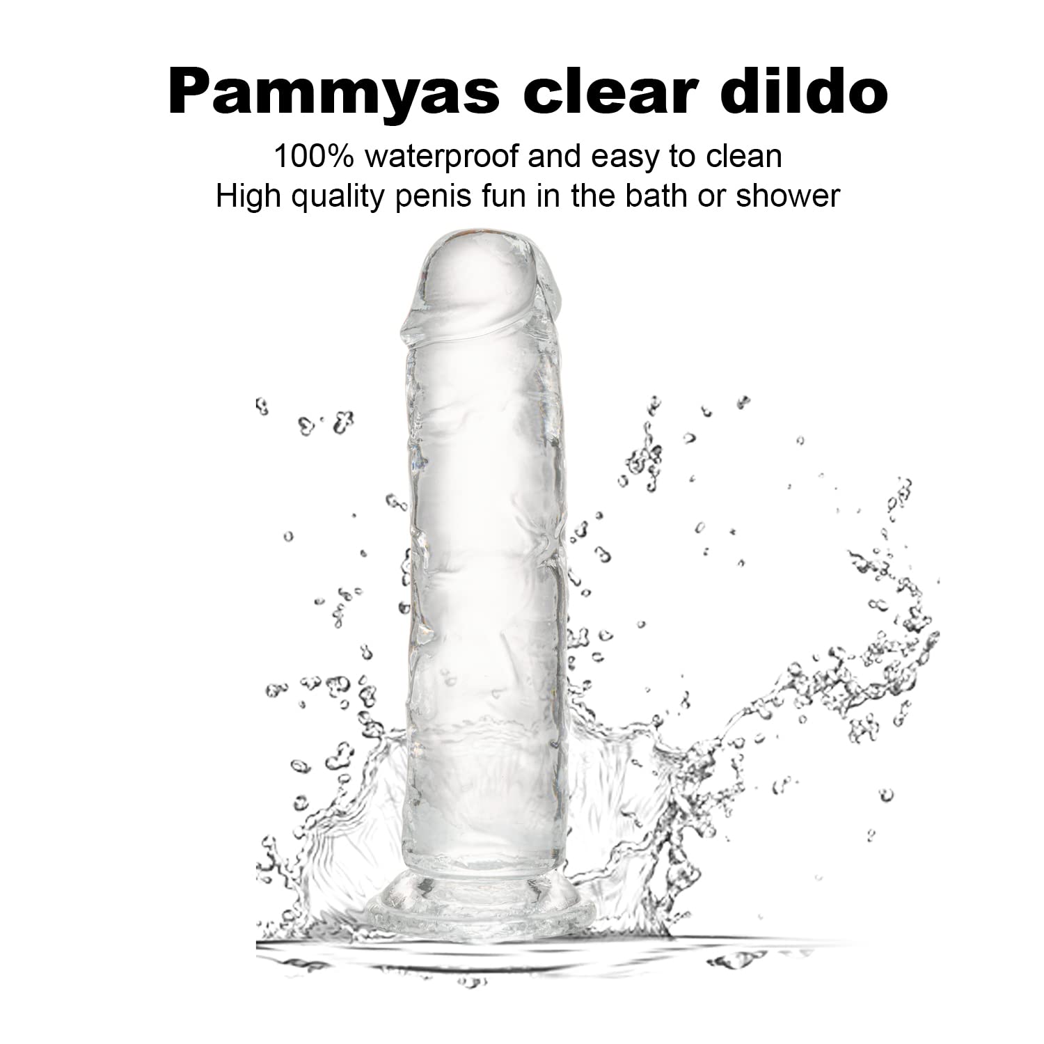 Realistic Dildo 7.1 inch, Clear Dildo with Strong Suction Cup for Hands-Free Play, Soft Material Adult Sex Toys for Beginner and Couple