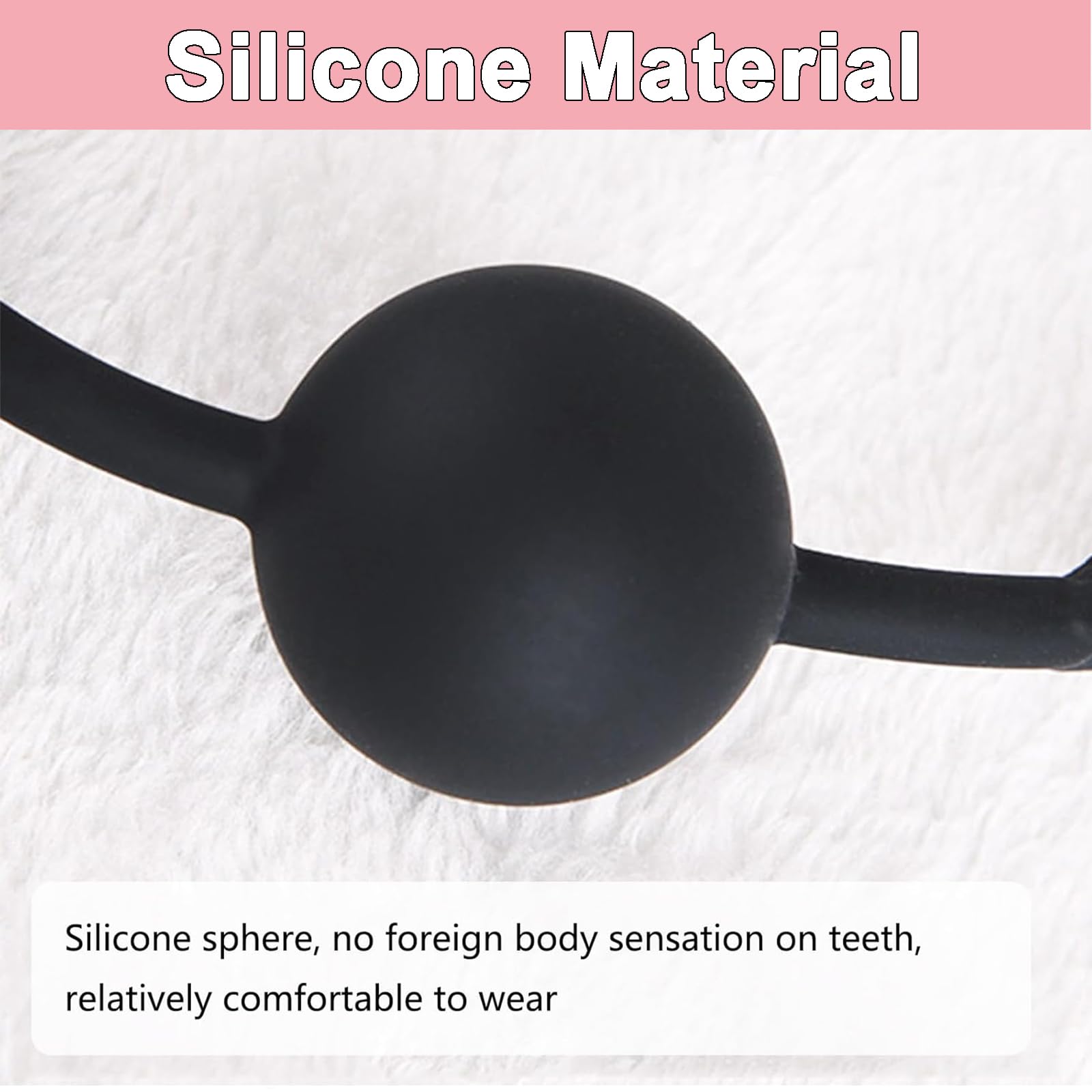 Leather Restraints Ball Mouth Plug Silicone Bondage Ball Gag for Sex
