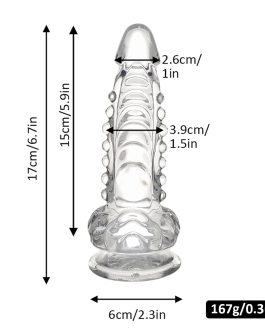 Wdrssfys Dragon Dildo,6.7 Inch Clear Dildo with Suction Cup for Hand-Free Play,Fantasy Dildo Adult Toys for Beginner Women and Couple