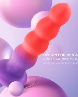 6.3” Silicone Anal Butt Plug,Soft Anal Beads Anal Trainer Dildo,Anus Dilator Masturbator Adult Sex Toys with Strong Suction Cup for Hands-Free Play,Female G-spot Stimulator & Male Prostate Massager