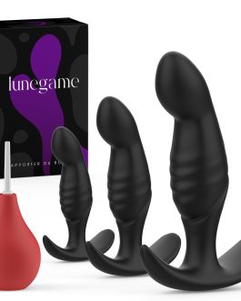 4PCS Anal Plug Adult Sex Toys, Silicone Butt Plug Set for Beginners, Advanced Users, Anal Dildo Training Kit Sex Toys for Man, Women and Couple with Flared Base Prostate Toys