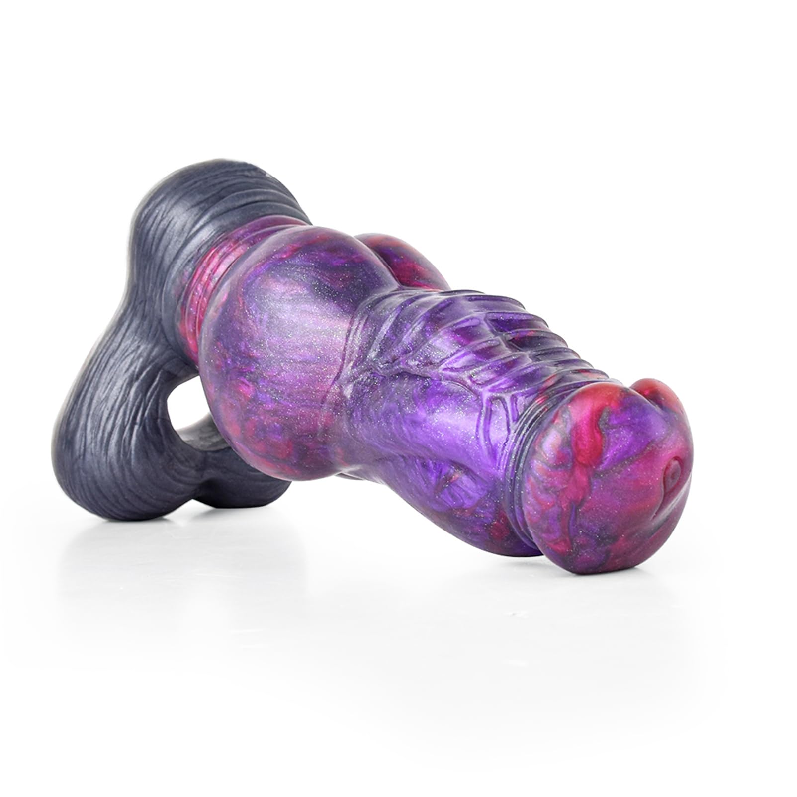 ZEEHUU Monster Penis Extender Sleeve with Cock Ring: Male Penis Sleeve Enlarger Silicone Penis Cover Adult Sex Toy, Knot Penis Sheath for Men (Purple)