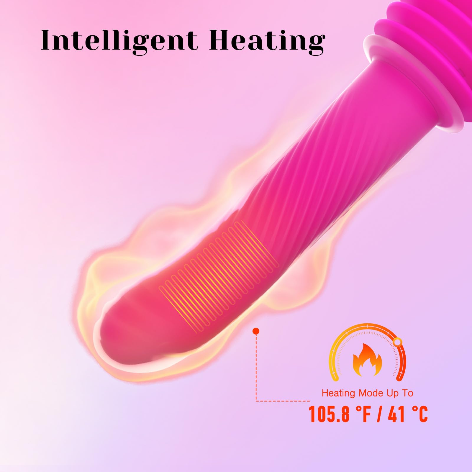 Tracy’s Dog Thrusting Dildo Sex Machine for Women, 2.36-Inch Deep Thrusts Vibrator Sex Toy with 3 Speeds & 10 Vibration Modes, Remote Control Adult Toy, Dual-Layer Silicone, Heating Function(Lento)