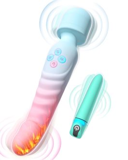G Spot Vibrator Wand & Bullet Vibrator Set – Vibrators Sex Toys for Women, Clitoral Dildo with 7 Vibrating Modes, Waterproof Heating Wand Massager, Adult Sex Toy for Female and Couples