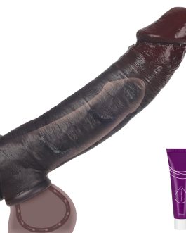 Adult Realistic Liquid Silicone 8.3in Penis Sleeve,Reusable Cock Extender for Men,Penis Sleeve Enlarger Set,Male Powerful Boost Confidence Pleasure Delay Ejaculation Stronger Erection Sex Toys(Brown)
