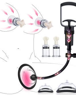 Pussy Pump with 2 Clit Nipple Suckers Set, BDSM Toys Clitoral Pump Vagina Pumps Sexual Pleasure Tools for Women Couples, Nipple Sucking Toys with 3 Strong Suction Cups, Adult Sex Toys Kit