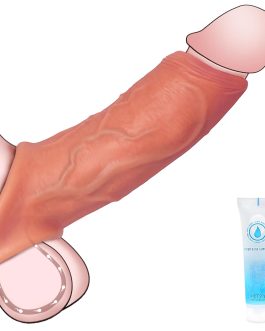 Penis Sleeve Extender Cock Sleeve,Reusable Cock Sheath Penis Pump,Silicone Penis Enlarger Sleeves Girth,Delay Ejaculation Stronger Erection,Enhancement Adult Sex Toys for Men Couples Enlarge Prolong