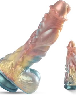 Monster Dildo Fantasy Dragon Dildo – 9” Huge Thick Big Alien Dildo with Powerful Suction Cup, 1.41LB Giant Horse Soft Silicone Anal Dildo for G Spot Anal Play, Adult Sex Toys for Gay Men Women