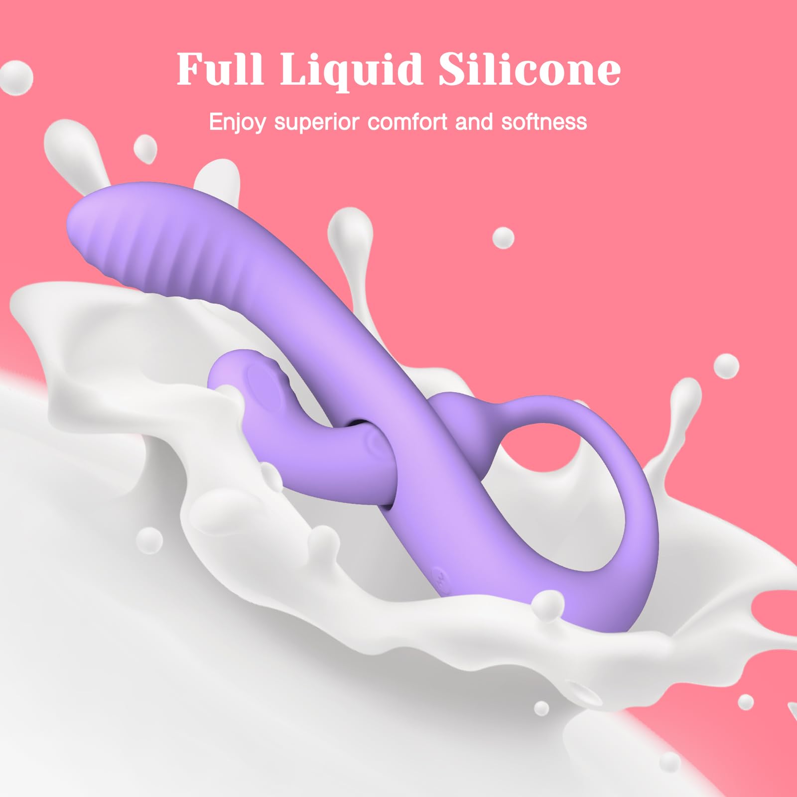 Tracy's Dog Vibrator Sex Toys - Transformable Rabbit Vibrators for Women, Clitoral & Anal G-Spot Stimulation, Soft Double-Ended Dildos for Solo & Partner, Remote Adult Toy with 10 Vibrations, Wizzy