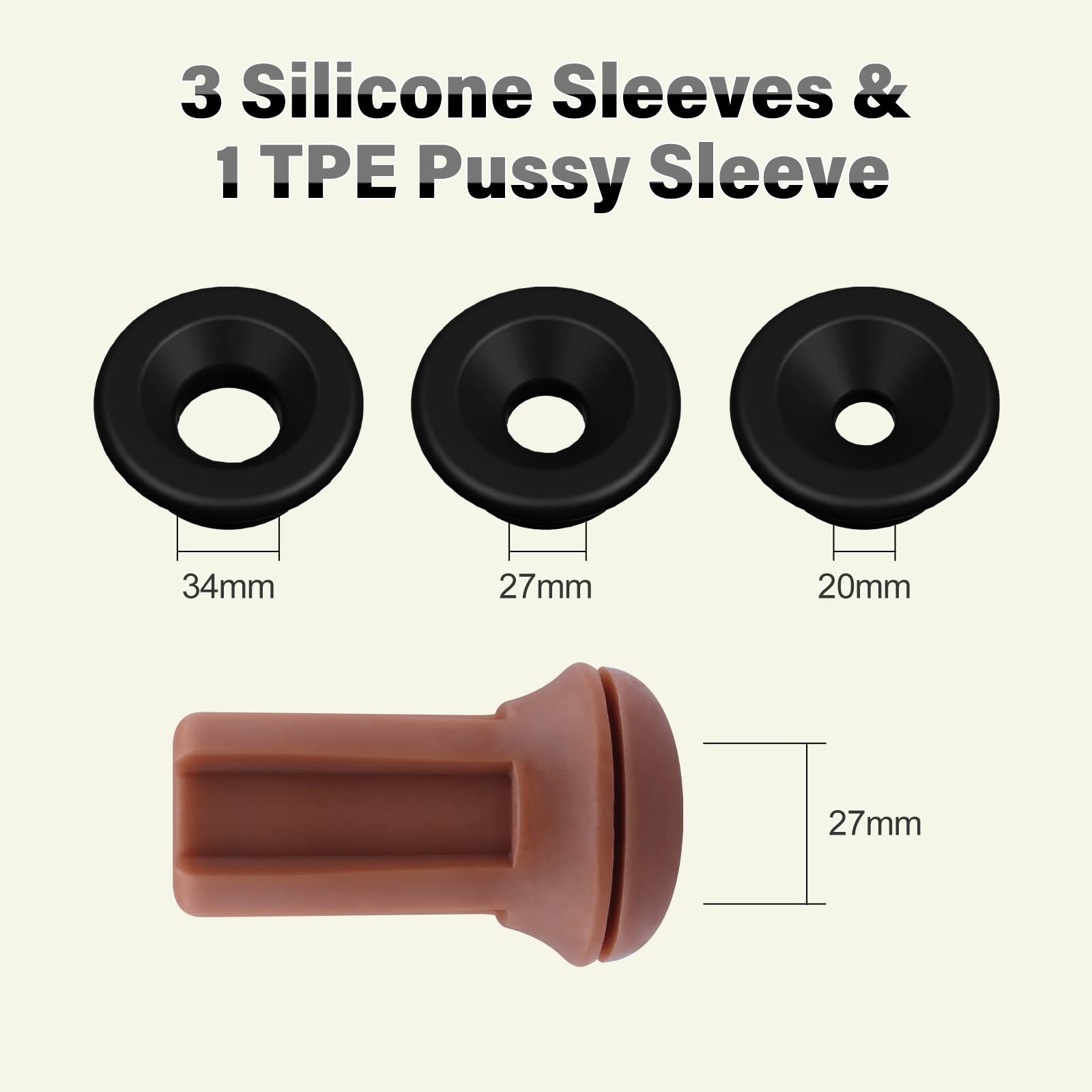 Penis Vacuum Pump, Manual Penis Enlarger Enlargement Extend Pump Air Pressure Device, Adult Male Sex Toys for Men Stronger Bigger Erections with Pocket Pussy & 3pcs Suction Sleeves