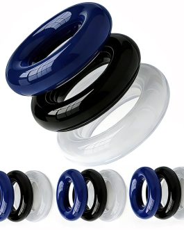 Penis Ring 12Pcs Cock Rings Silicone Sex Toys Multi-Coloured Cockring Cock Sexual Stimulation Device Games for Men Erection Enhancing Long Lasting Stronger Adult Sex Toys Games (Black Blue)